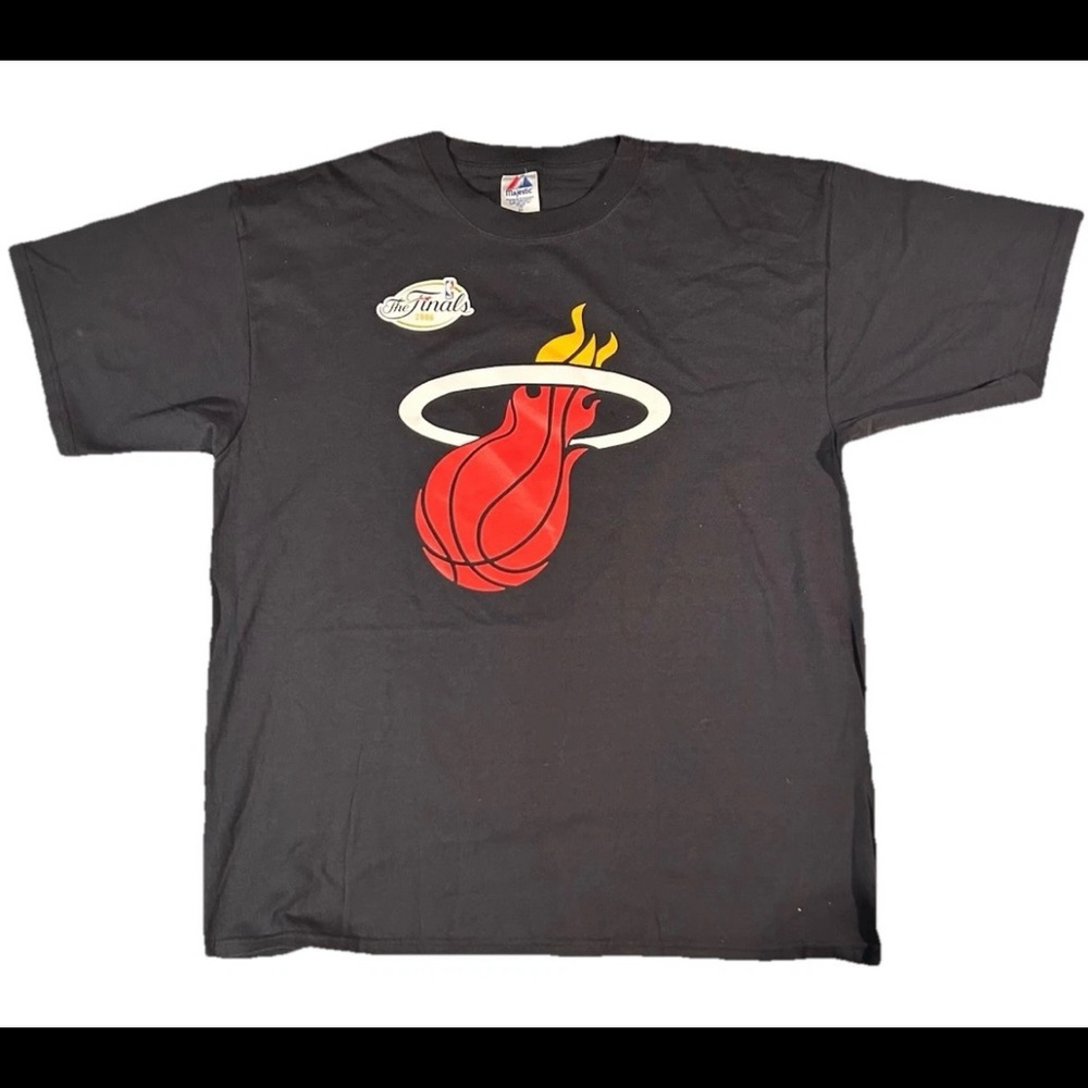 Vintage Majestic Dwyane Wade 2006 NBA Finals T Shirt sz 2XL XXL Black NBA